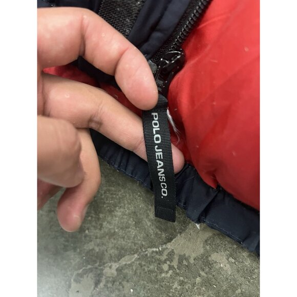 Ralph Lauren Polo Jeans Est 1967 Puffer Men Navy Coat Size Medium - Picture 3 of 10